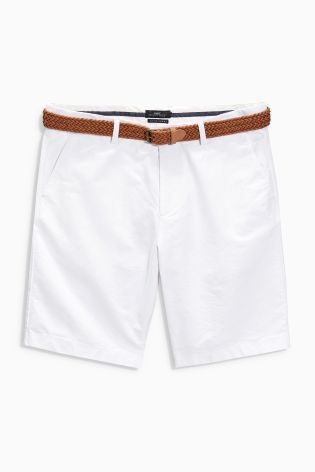 Belted Oxford Shorts